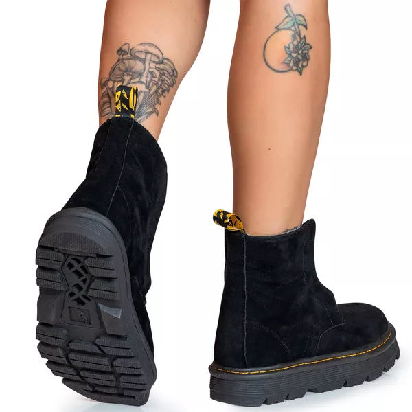 Bota Estilo Veggie York Acamurçado Preto | ESTILO VEGGIE SHOES