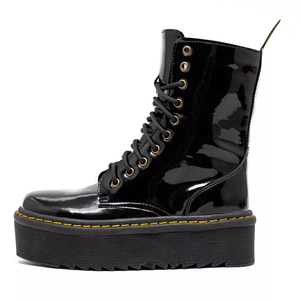 Coturno Plataforma Brienne Verniz Preto