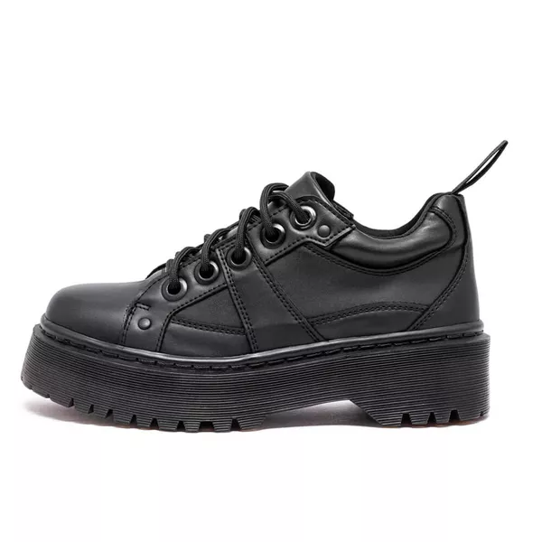 Sapato Colegial Inglês Estilo Veggie Lyon All Black