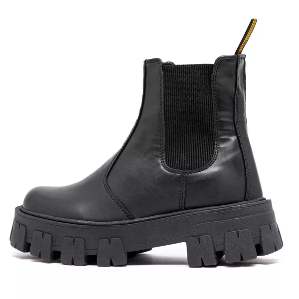 Bota Tratorada Meggie Chelsea Estilo Veggie Preto
