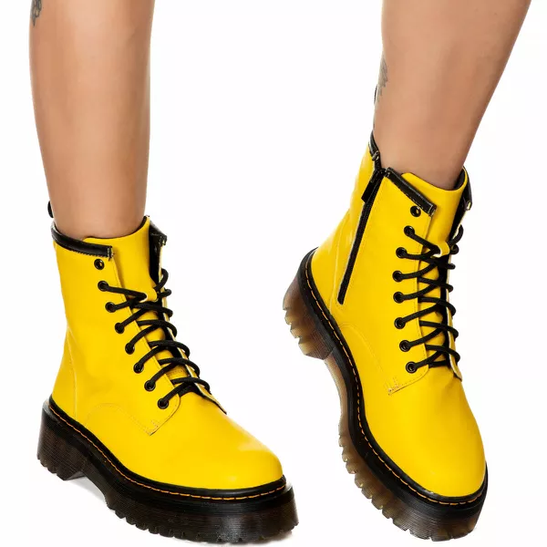 Coturno Tratorado Inglês Estilo Veggie Amarelo | ESTILO VEGGIE SHOES