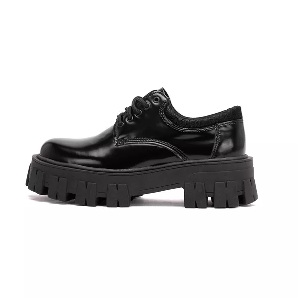 Sapato Feminino Colegial Lissie - Estilo Veggie - Verniz Preto