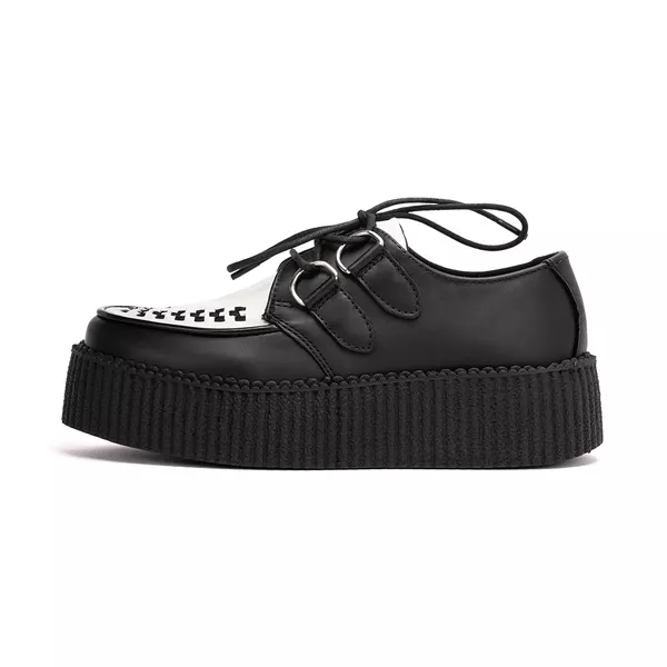 Creeper Preto Branco Estilo Veggie Shoes | ESTILO VEGGIE SHOES
