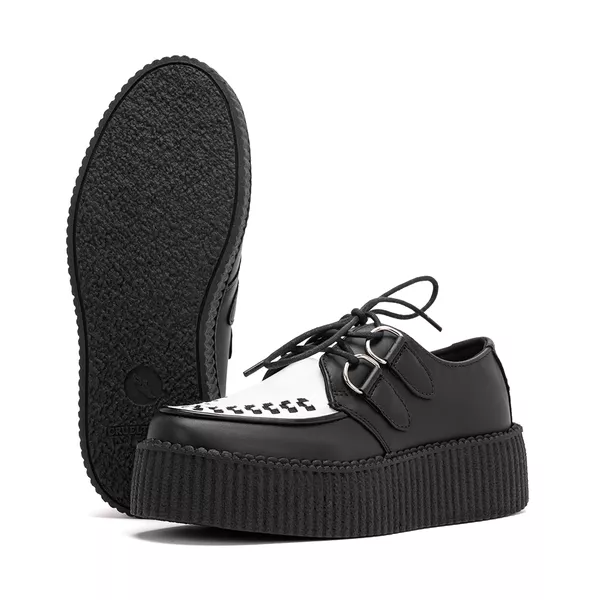 Creeper Preto Branco Estilo Veggie Shoes | ESTILO VEGGIE SHOES