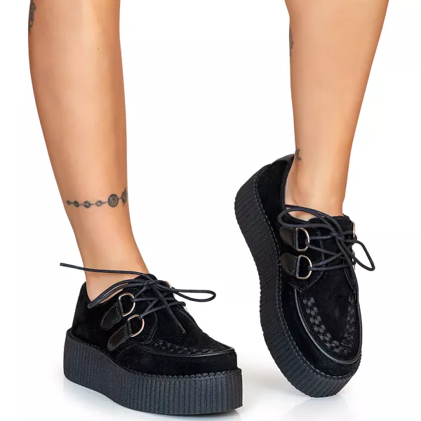 Creeper Camurça Preto Estilo Veggie Shoes | ESTILO VEGGIE SHOES