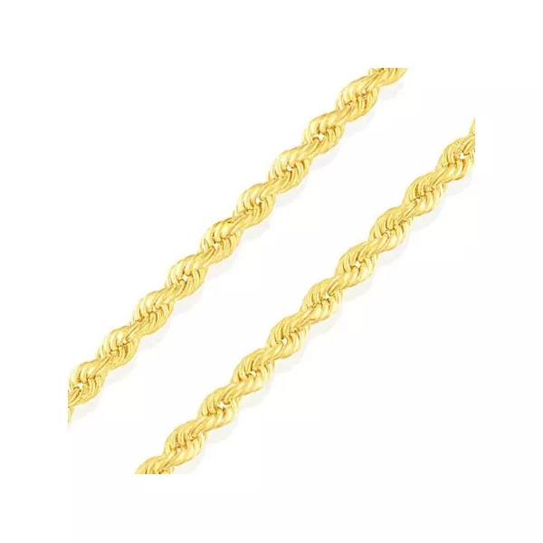 Corrente De Ouro 18k Corda De 3,7mm Com 60cm