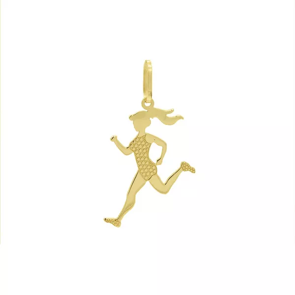 Pingente De Ouro 18k Atletismo Feminino