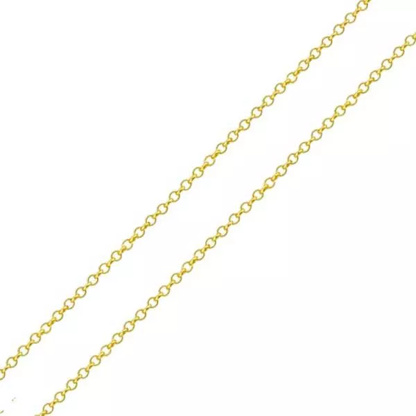 Corrente De Ouro 18k Elo Português De 1mm Com 45cm