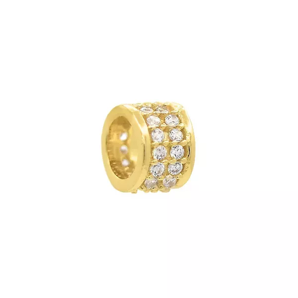 Separador De Ouro 18k Com Zircônias Para Pingentes 