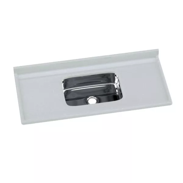 Pia Granitada 1,20MT Branco Cuba Inox - Rorato