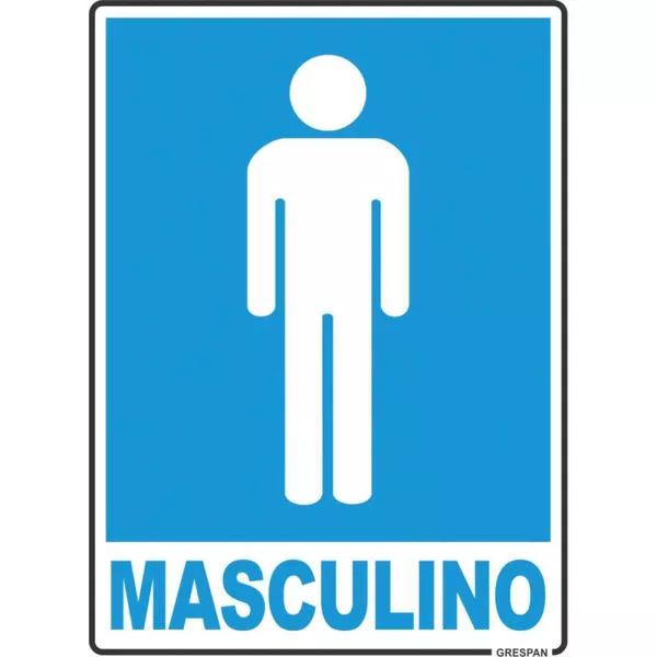 PLACA 15X20 SANITARIO MASCULINO 220AD