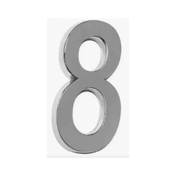 NUMERO RESID CROMADO 8