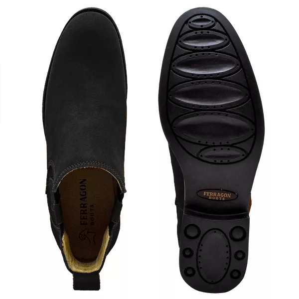 Botina Feminina Piquira Nobuck Preto | FERRAGON BOOTS
