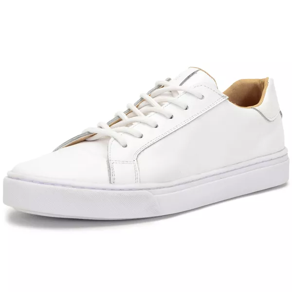 Tênis Feminino Conforto Em Couro Branco