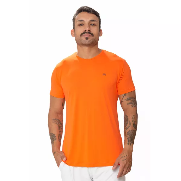 T-shirt Masculina Básica - Laranja | FIT ROOM