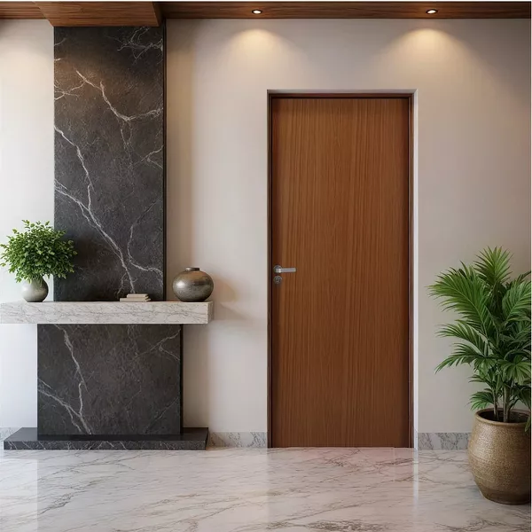 PORTA LISA AUTO BRILHO MOGNO 210X60cm | FLUZÃO CONSTRUÇÃO