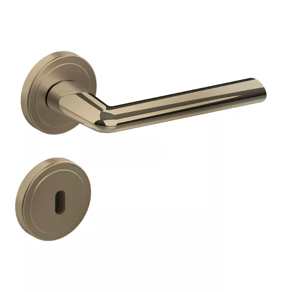 FECHADURA ROSETA ALSTER BRONZE LATONADO | FLUZÃO CONSTRUÇÃO