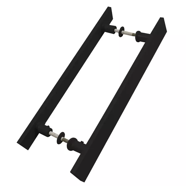 Puxador De Porta Plano AlumÍnio Preto