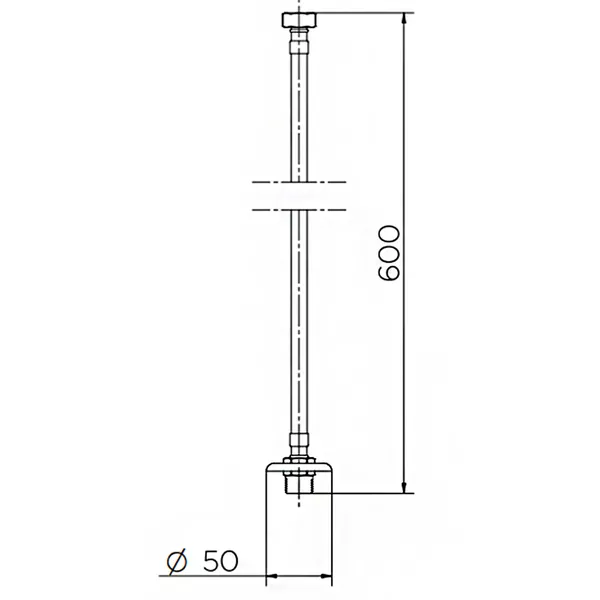 ENGATE FLEXÍVEL EM AÇO INOX 60CM