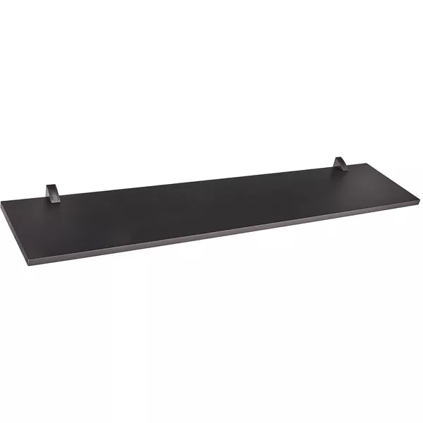 PRATELEIRA EM MDP COM SUPORTE CLIP 25CM PRETA