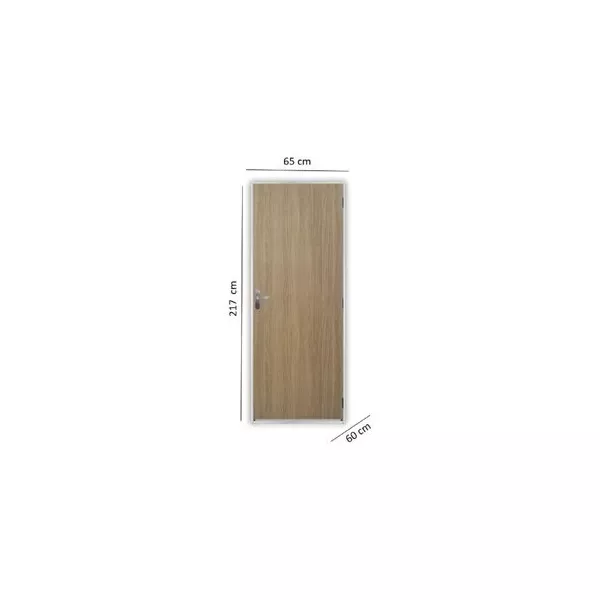 KIT PORTA PRONTA MGM AÇOMAD CARVALHO ALPHA 215X65CM DIREITA