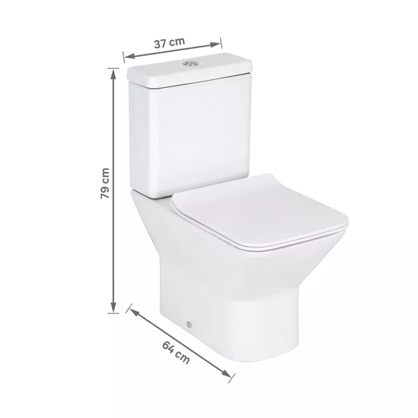 KIT VASO SANITÁRIO COM CAIXA ACOPLADA E ASSENTO BRANCO DUPLO ACIONAMENTO - DECA