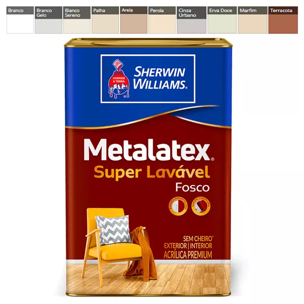 Tinta Metalatex Super LavÁvel 18 Litros Sherwin Williams