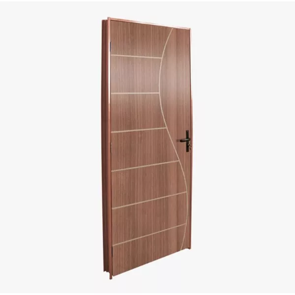 KIT PORTA MODELO CLM02 COM BATENTE AÇO MOGNO DIREITA 210X60