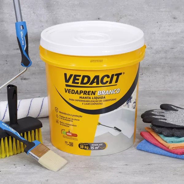 VEDAPREN BRANCO 18KG MANTA LIQUIDA VEDACIT | FLUZÃO CONSTRUÇÃO