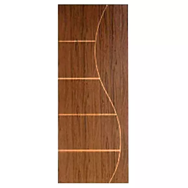 PORTA CT01 FRISADA HDF SUCUPIRA 210X80CM | FLUZÃO CONSTRUÇÃO