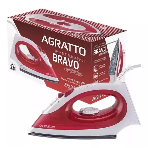 FERRO DE PASSAR AGRATTO BRAVO CERAMICO FC-01 127V | FLUZÃO CONSTRUÇÃO