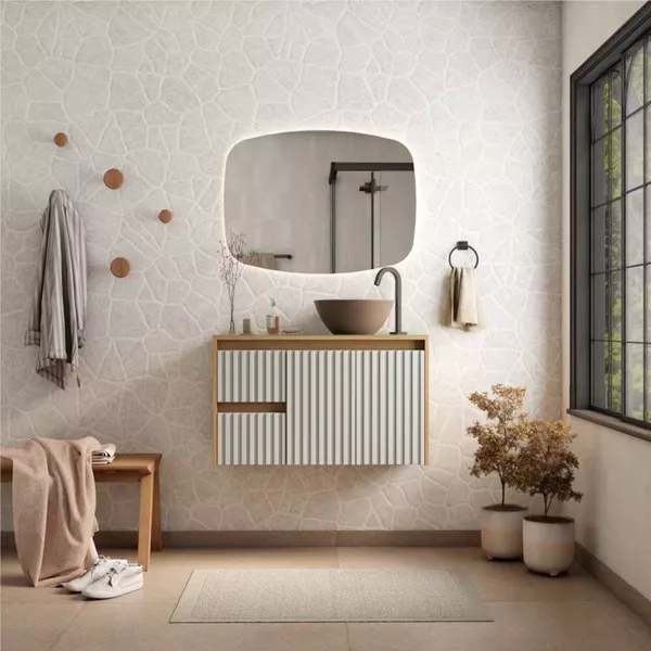 ARMÁRIO TOUCADOR SAKURA 88 JEQUITIBA / OFF-WHITE | FLUZÃO CONSTRUÇÃO