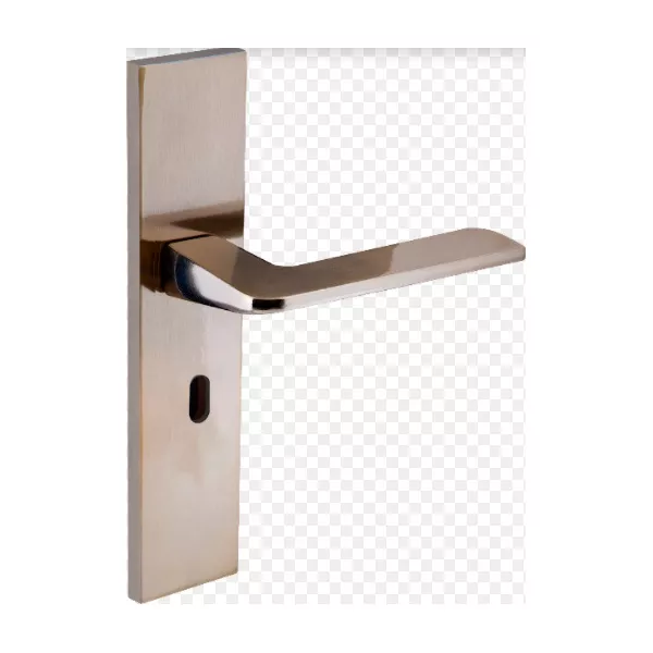 FECHADURA ULTRA LINE ESPELHO 55MM LATONADO | FLUZÃO CONSTRUÇÃO