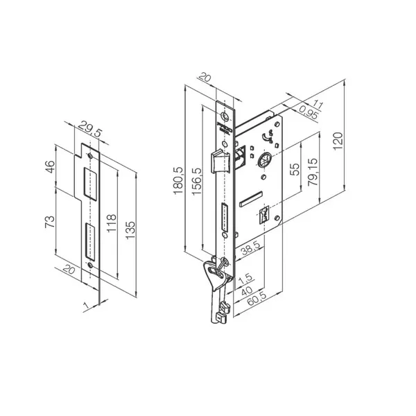 FECHADURA ZM CONCEPT RQ1 414 - PADO | FLUZÃO CONSTRUÇÃO