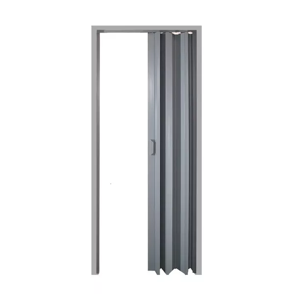 PORTA SANFONADA PLASFLEX CINZA 84CM | FLUZÃO CONSTRUÇÃO