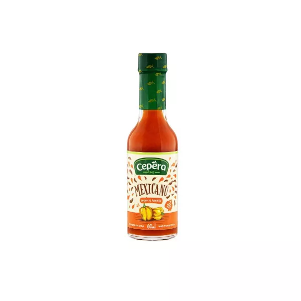 MOLHO DE PIMENTA MEXICANA HABANERO PICANTE CEPERA VIDRO 60 ML