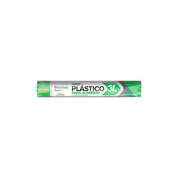 SACO PLÁSTICO PARA ALIMENTOS 3 LITROS - 22.5 X 37CM C/50 UNID