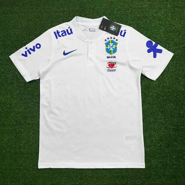 22/23 Brasil Gola baixa POLO - Branco - 103010