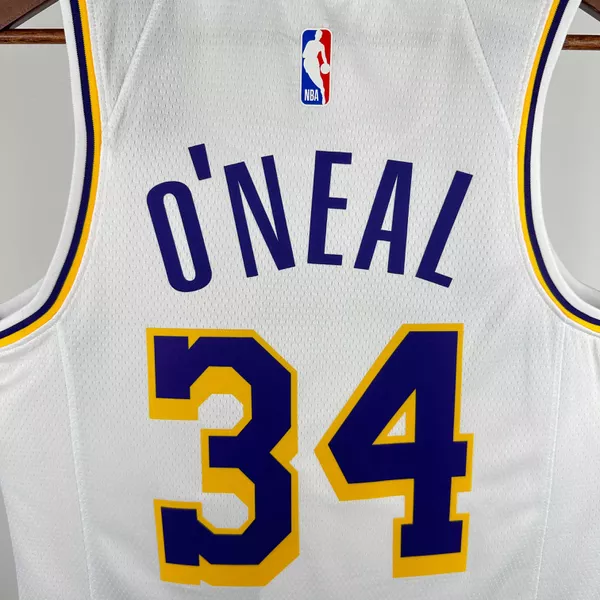 NBA Lakers o'neal 34 Branca - Silk | FUTCAMISA