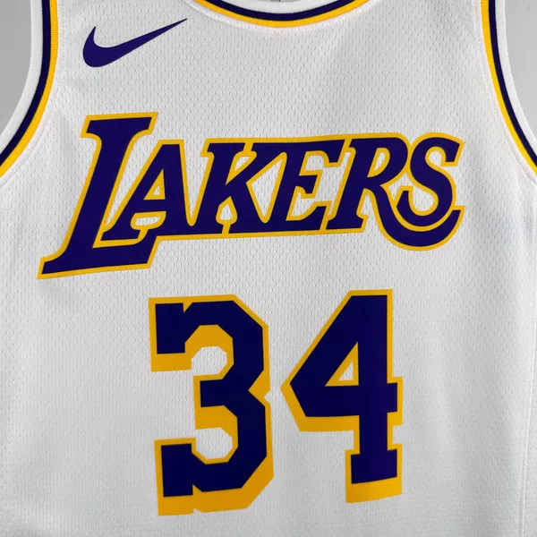NBA Lakers o'neal 34 Branca - Silk | FUTCAMISA