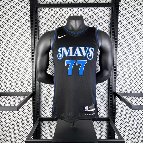 NBA Dallas Maverickis City Edição 23/24 Luka Doncic 77 Preta