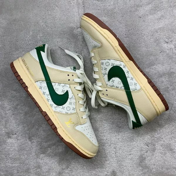 Tênis NK Dunk Low LV - Branco/Dourado/Verde - NKDL...