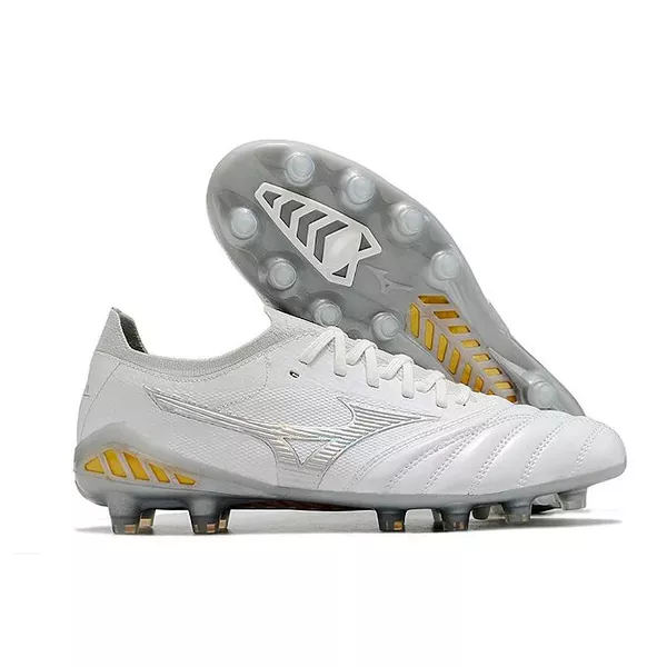 Chuteira Campo Mizuno Morelia Neo (FG) - Branco/Prata.