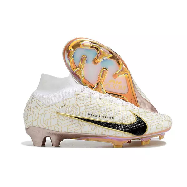 Chuteira Campo Nike Air Zoom Mercurial (FG) - Botinha - Branco (Solado Furta-Cor)