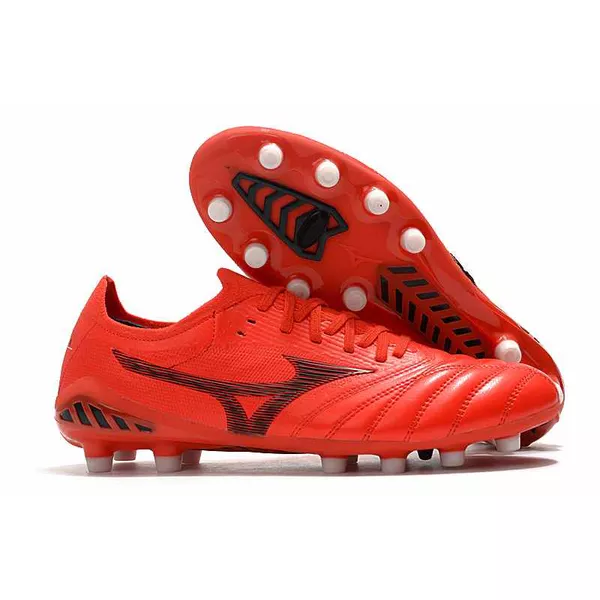 Chuteira Campo Mizuno Morelia Neo (FG) - Vermelho e Preto