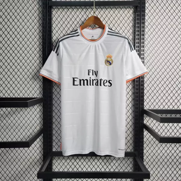 Camisa Retrô Real Madrid 13/14 Home - Branco/Cinza...