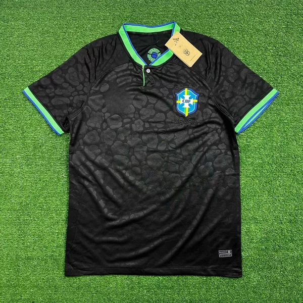 Camisa De Treino Brasil Preta Leopardo - Torcedor ...