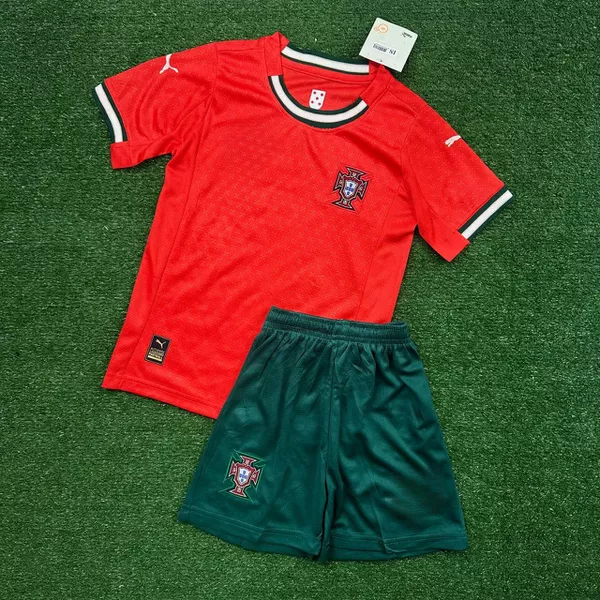  Kit Infantil Seleção Portugal Home I 25/26 - Verm... - FORTAL IMPORTADORA