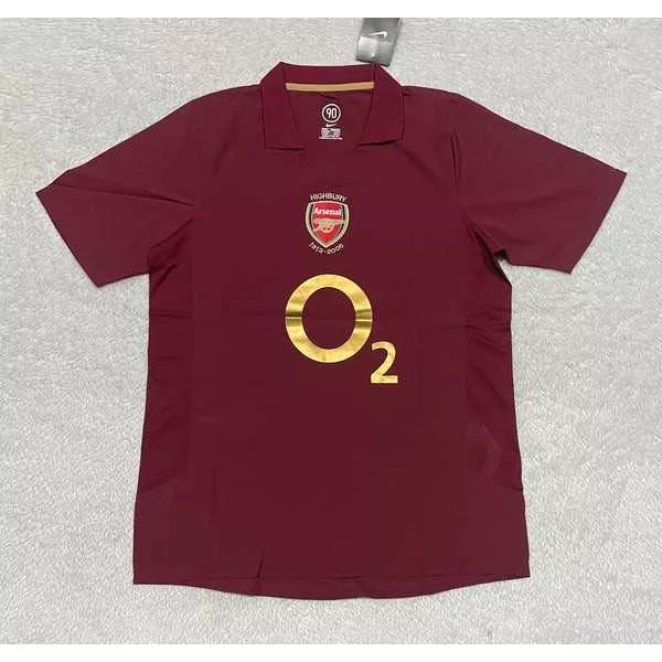 Camisa Retrô Arsenal Home I 05/06 - Henry #14 - Vinho - Masculina