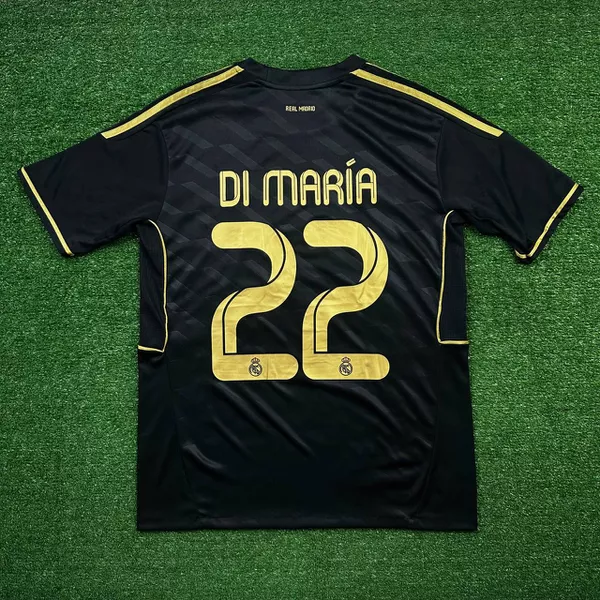 Camisa Retrô Real Madrid Home I 11/12 - Preta - Ma...